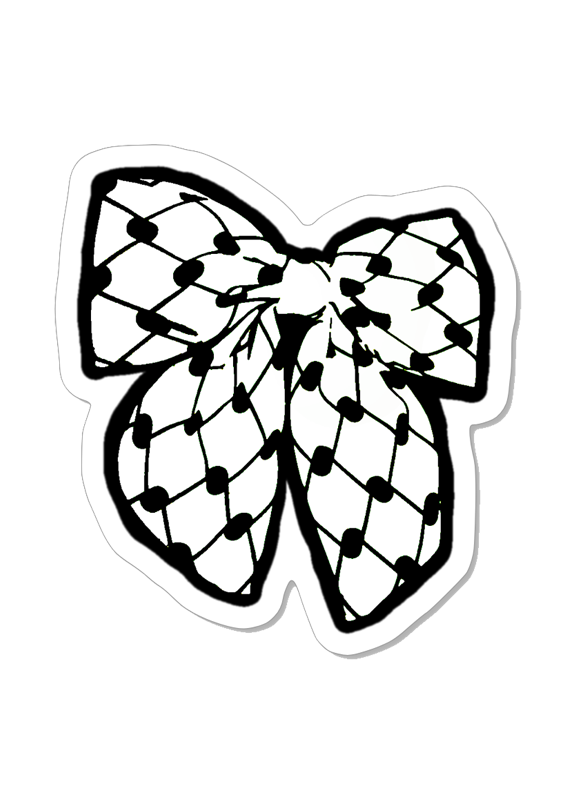 Kuffiyeh Bow Sticker<3