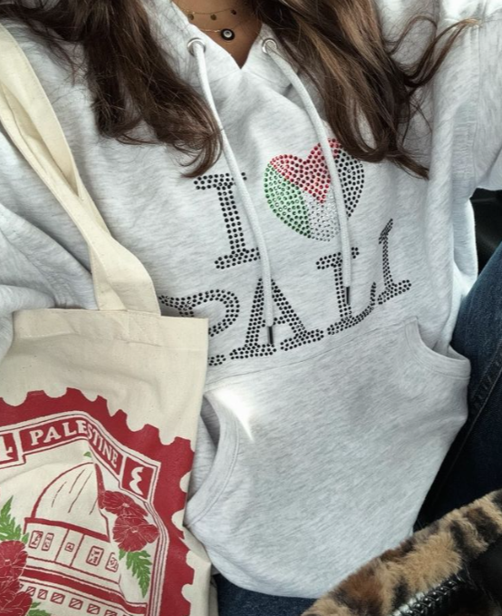 Black Rhinestone I Love Pali Hoodie