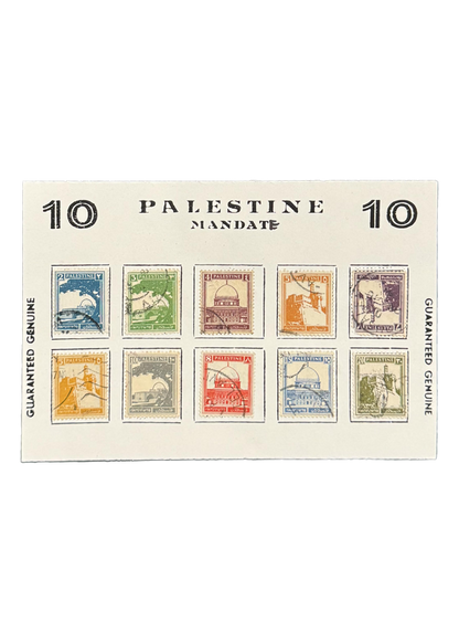 Baba's Authentic Pieces of Palestine Stamp Postcard